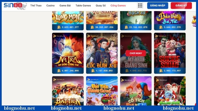 Nổ hũ Sin88 sở hữu thiên đường game đủ các thể loại 